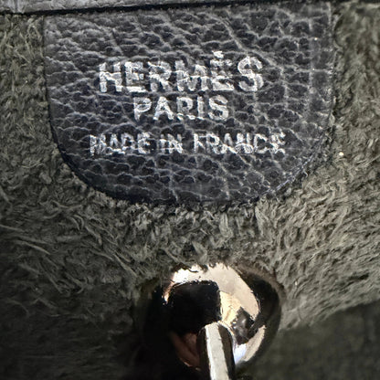 Hermès Vespa PM Vintage Clemence Leder dunkelgrau / sehr gut Hermès