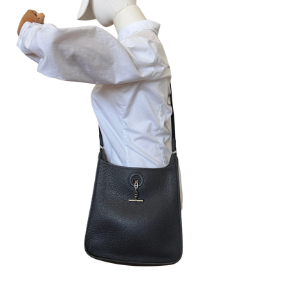 Hermès Vespa PM Vintage Clemence Leder dunkelgrau / sehr gut Hermès