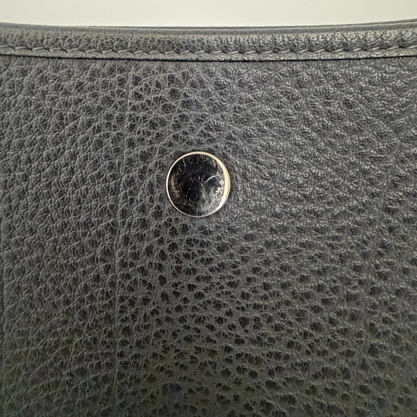Hermès Vespa PM Vintage Clemence Leder dunkelgrau / sehr gut Hermès