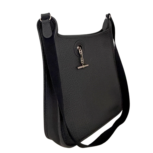 Hermès Vespa PM Vintage Clemence Leder dunkelgrau / sehr gut Hermès