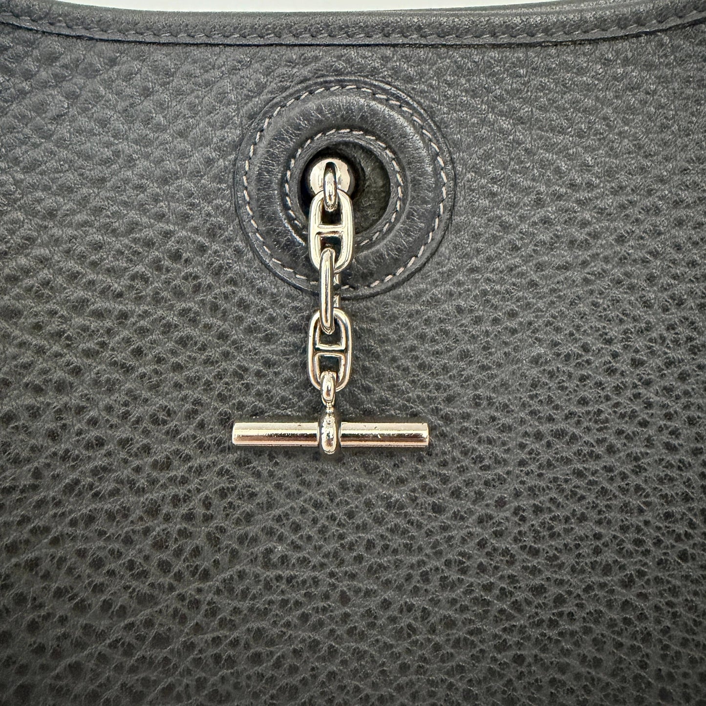 Hermès Vespa PM Vintage Clemence Leder dunkelgrau / sehr gut Hermès