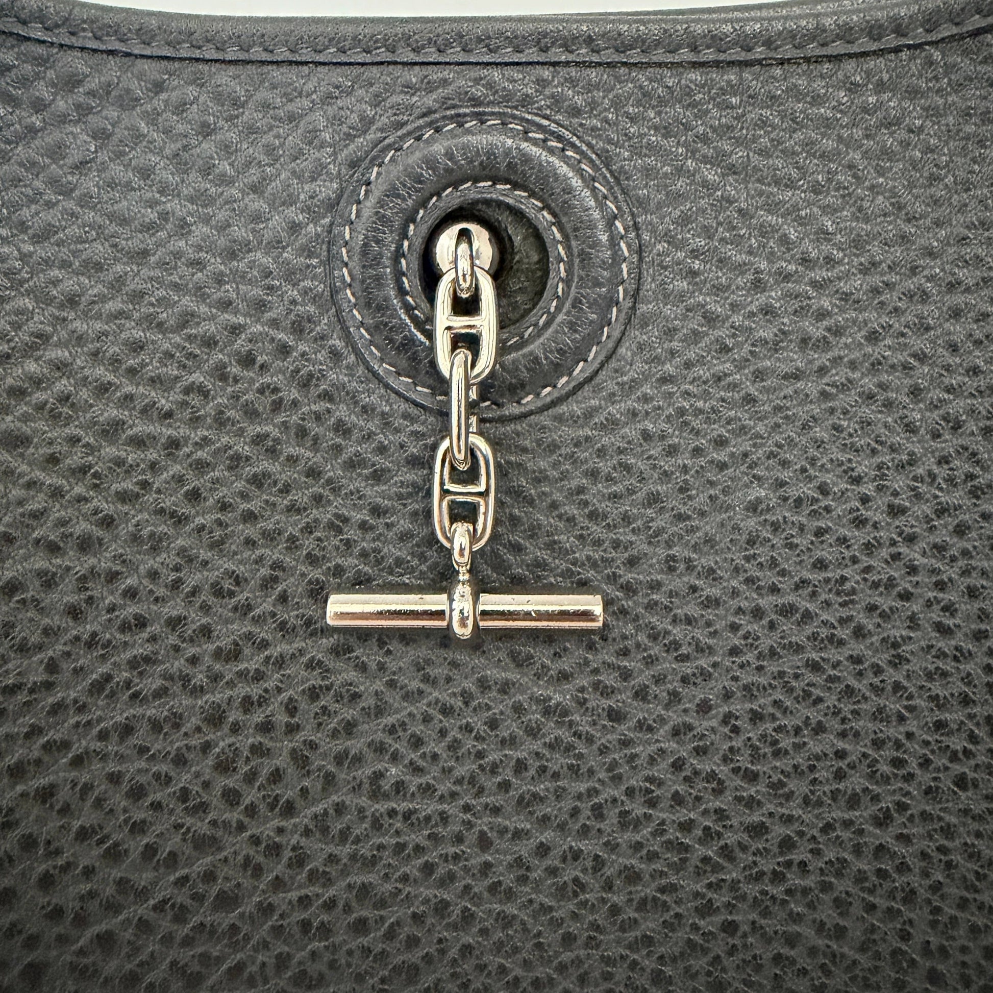Hermès Vespa PM Vintage Clemence Leder dunkelgrau / sehr gut Hermès