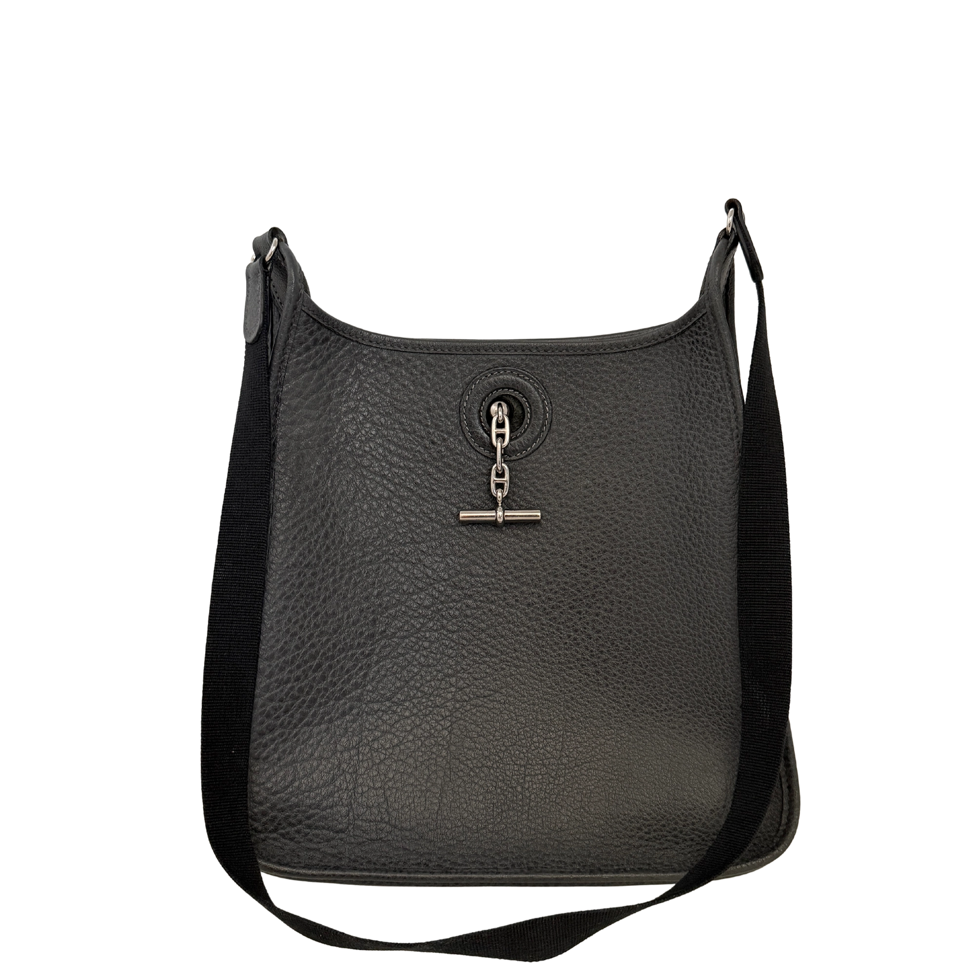 Hermès Vespa PM Vintage Clemence Leder dunkelgrau / sehr gut Hermès