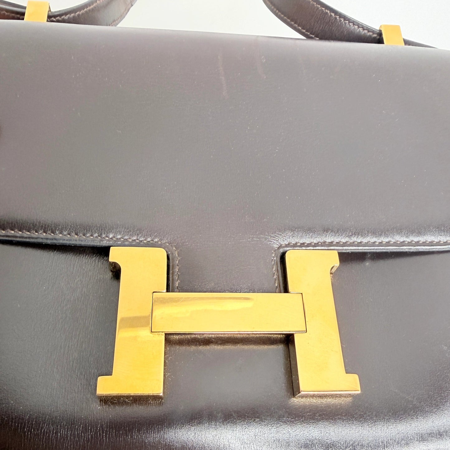 Hermès Vintage Constance 23 Boxcalf Leder braun GHW / sehr gut Hermès