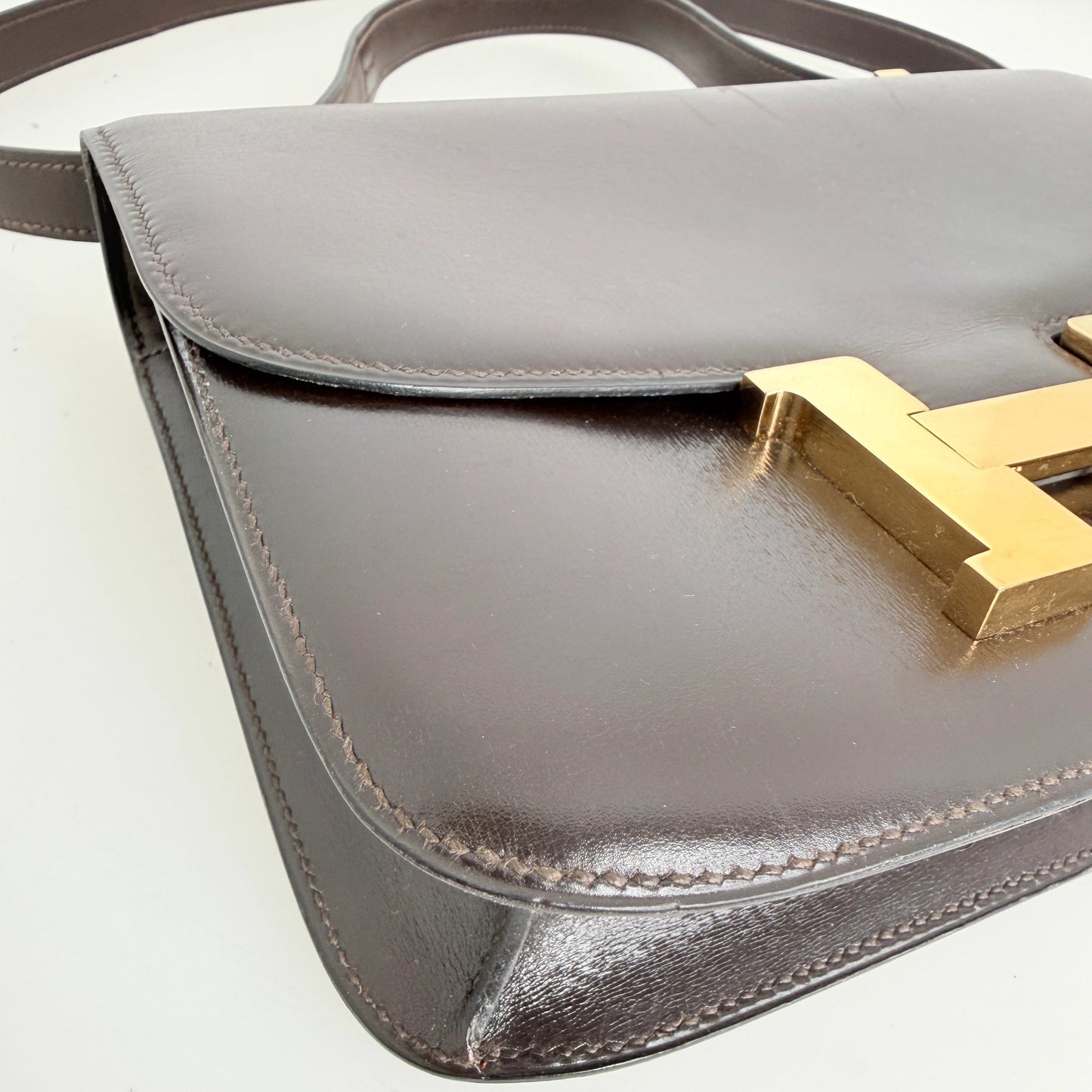 Hermès Vintage Constance 23 Boxcalf Leder braun GHW / sehr gut Hermès
