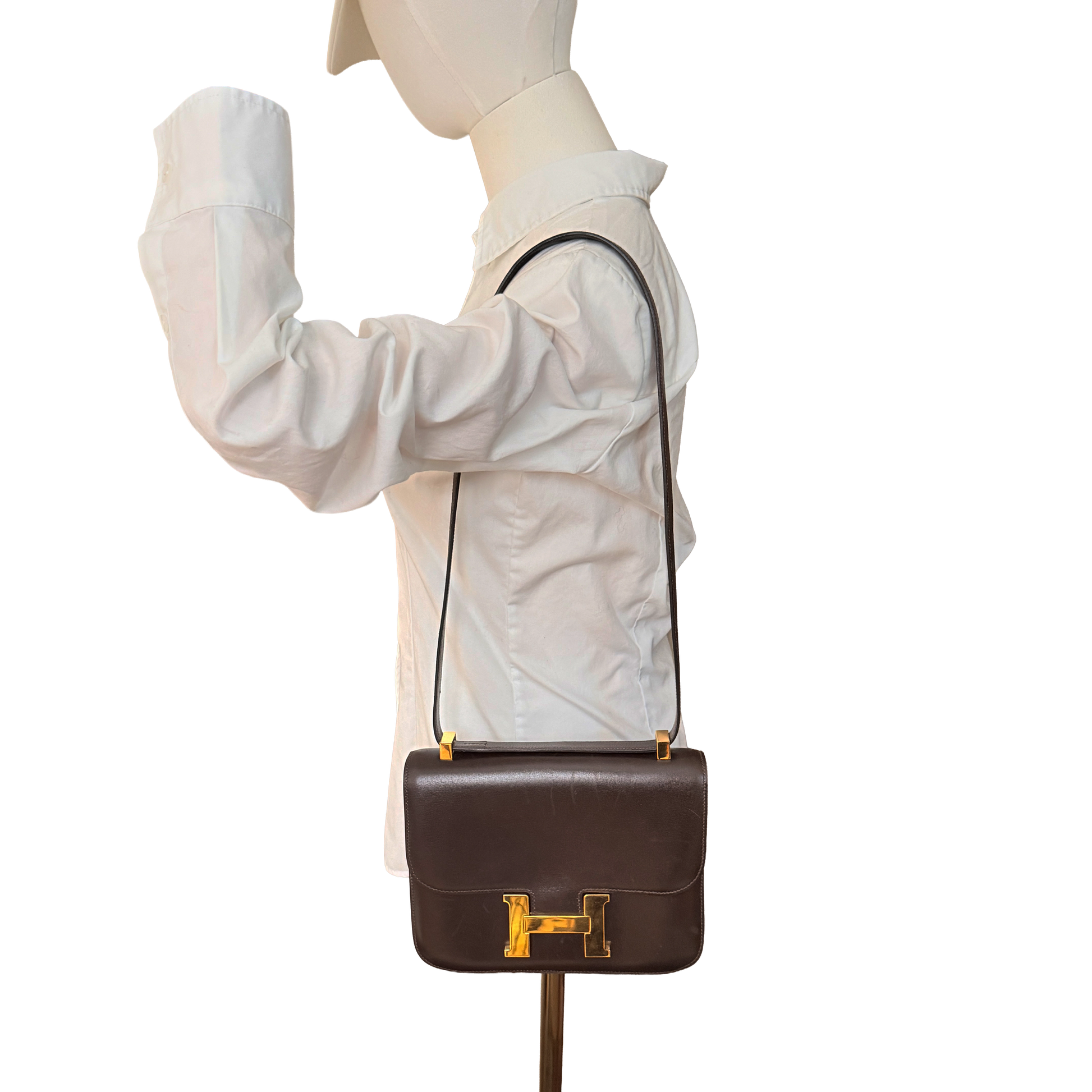 Hermès Vintage Constance 23 Boxcalf Leder braun GHW / sehr gut Hermès