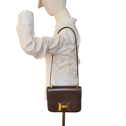 Hermès Vintage Constance 23 Boxcalf Leder braun GHW / sehr gut Hermès