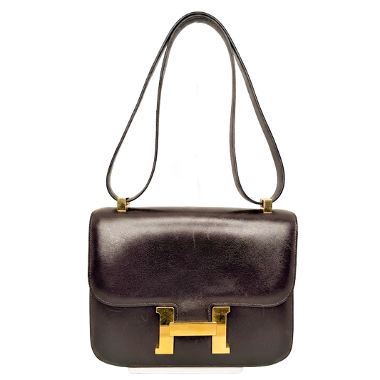 Hermès Vintage Constance 23 Boxcalf Leder braun GHW / sehr gut Hermès