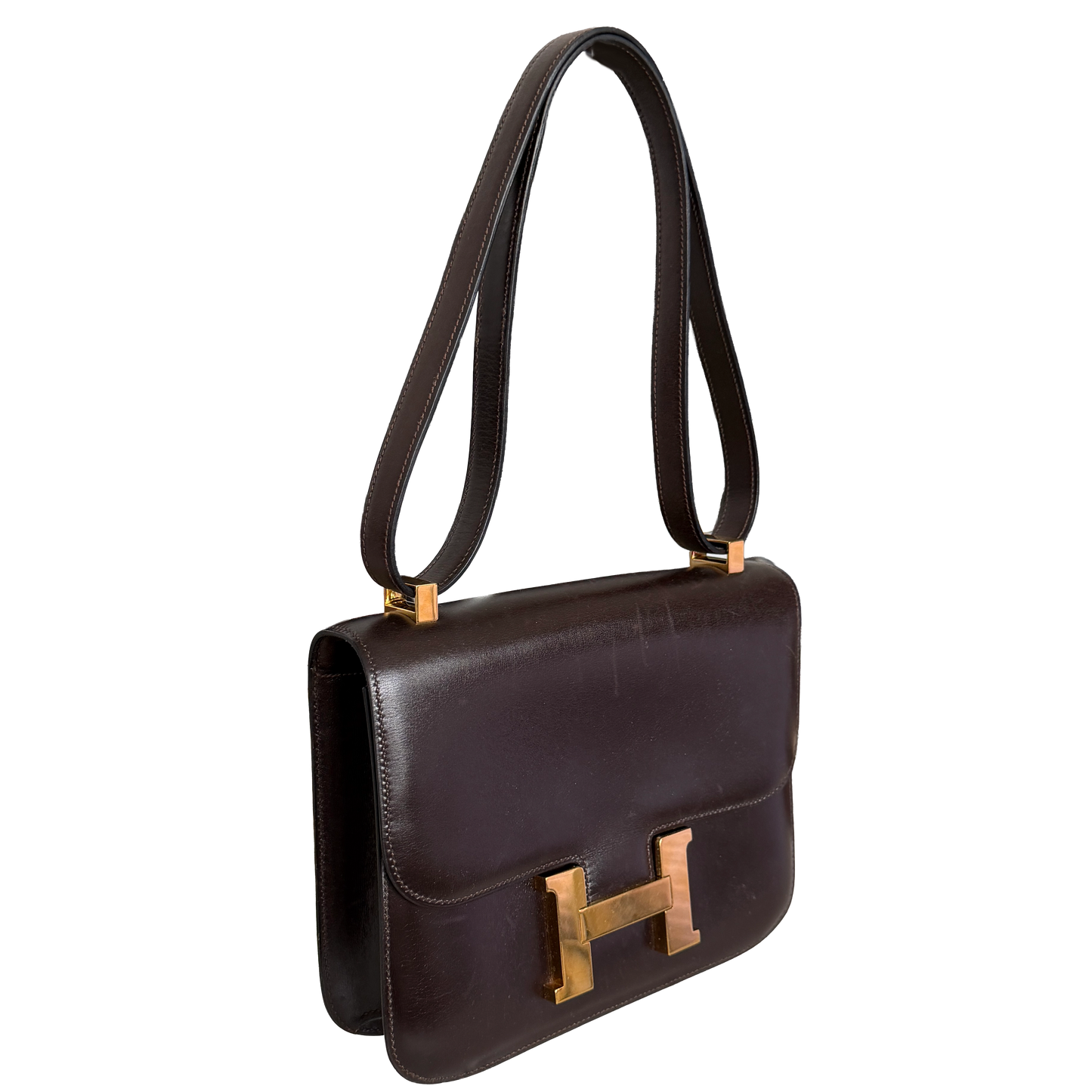 Hermès Vintage Constance 23 Boxcalf Leder braun GHW / sehr gut Hermès
