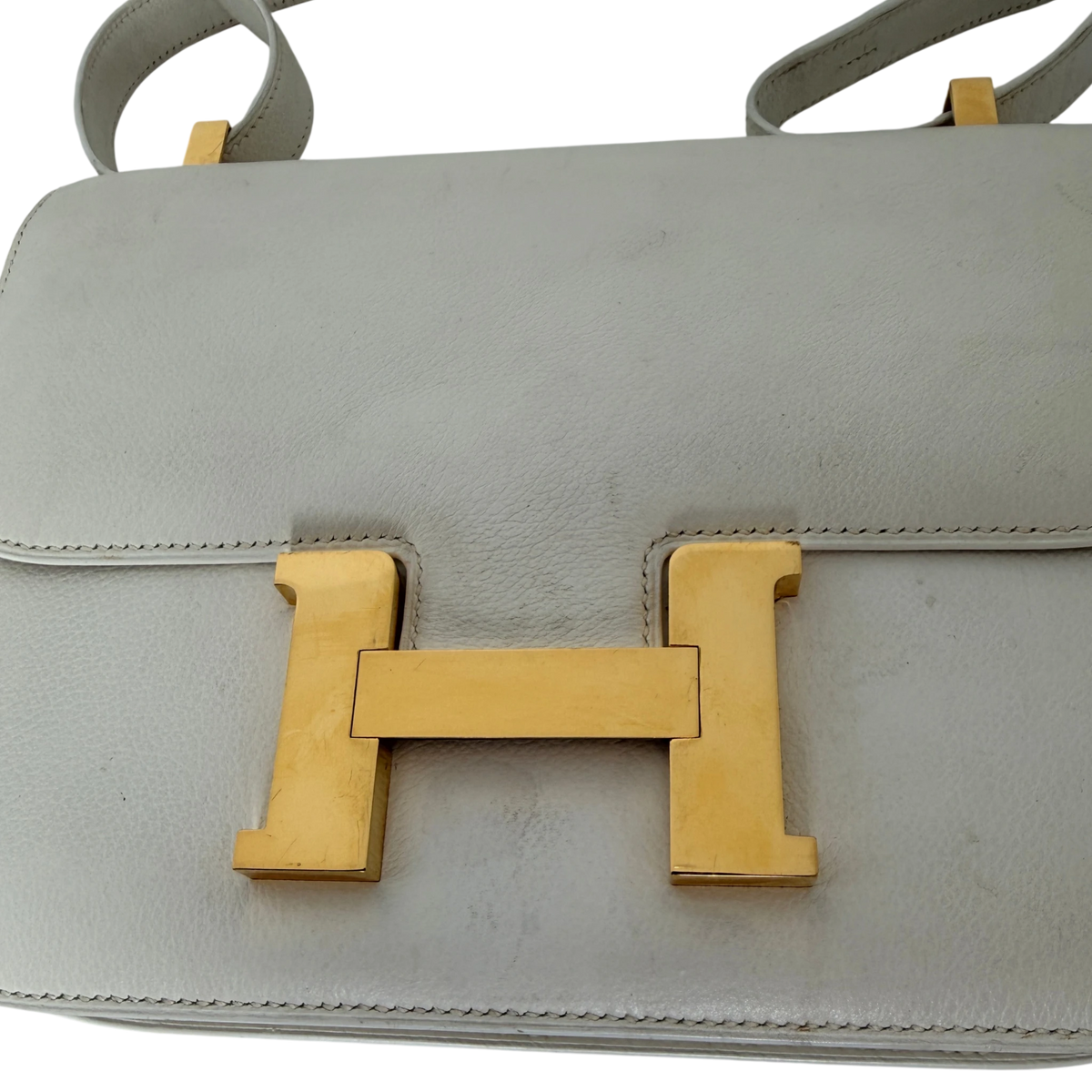 Hermès Constance 23 Vintage 1994 Leder Weiß Gold – Ansicht 15