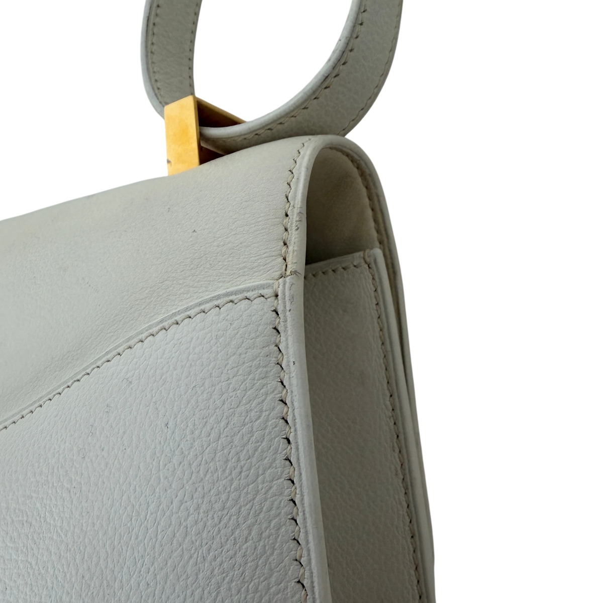 Hermès Constance 23 Vintage 1994 Leder Weiß Gold – Ansicht 18