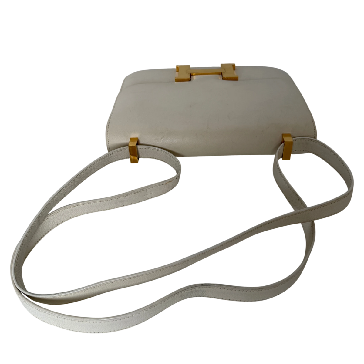 Hermès Constance 23 Vintage 1994 Leder Weiß Gold – Ansicht 4