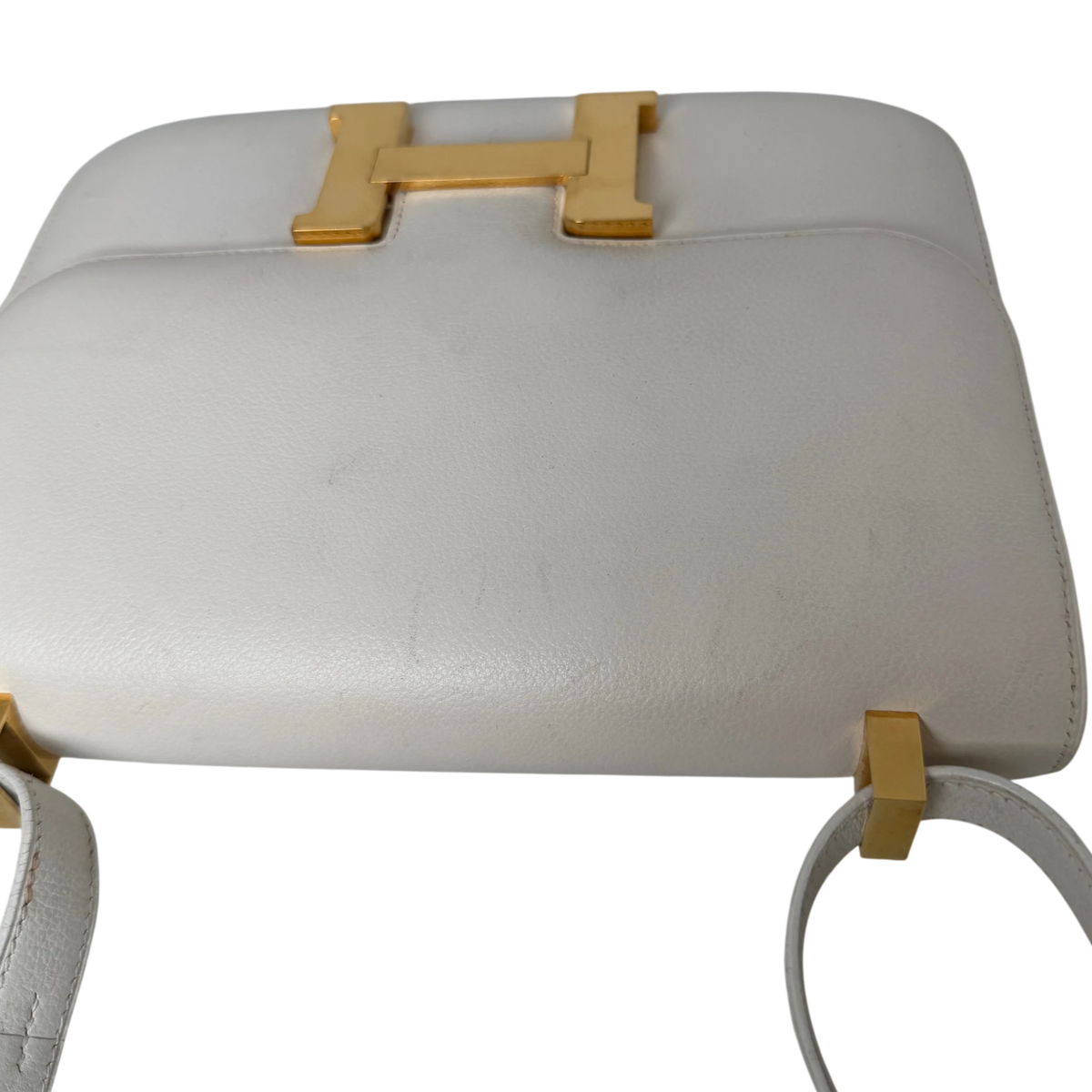 Hermès Constance 23 Vintage 1994 Leder Weiß Gold – Ansicht 16