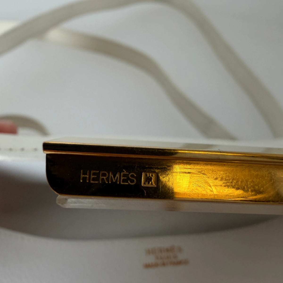Hermès Constance 23 Vintage 1994 Leder Weiß Gold – Ansicht 12