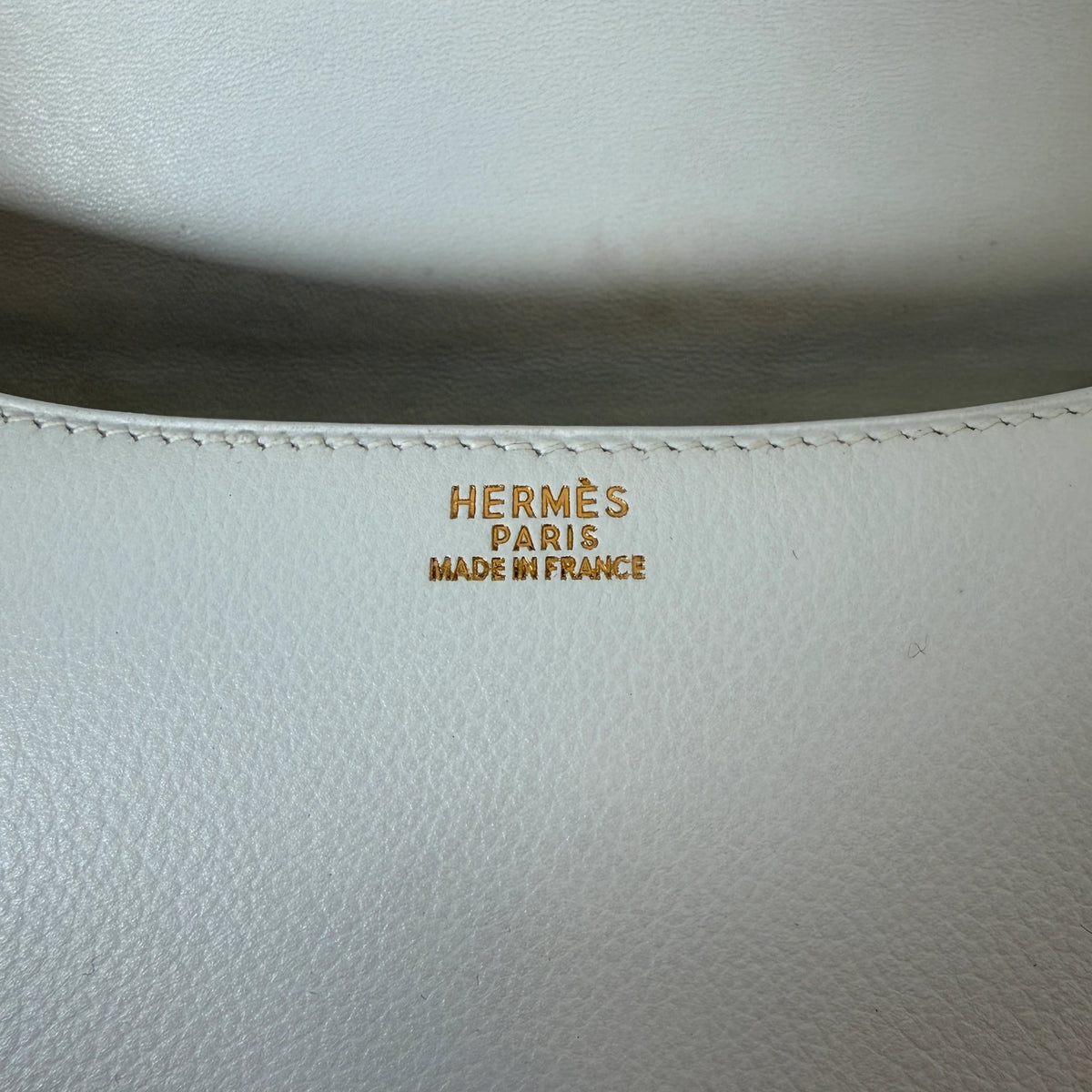 Hermès Constance 23 Vintage 1994 Leder Weiß Gold – Ansicht 6