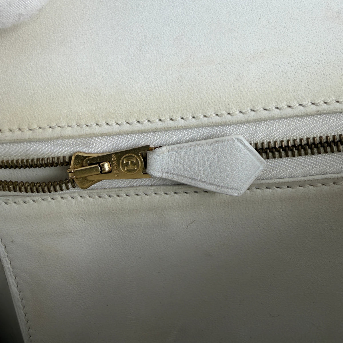 Hermès Constance 23 Vintage 1994 Leder Weiß Gold – Ansicht 10