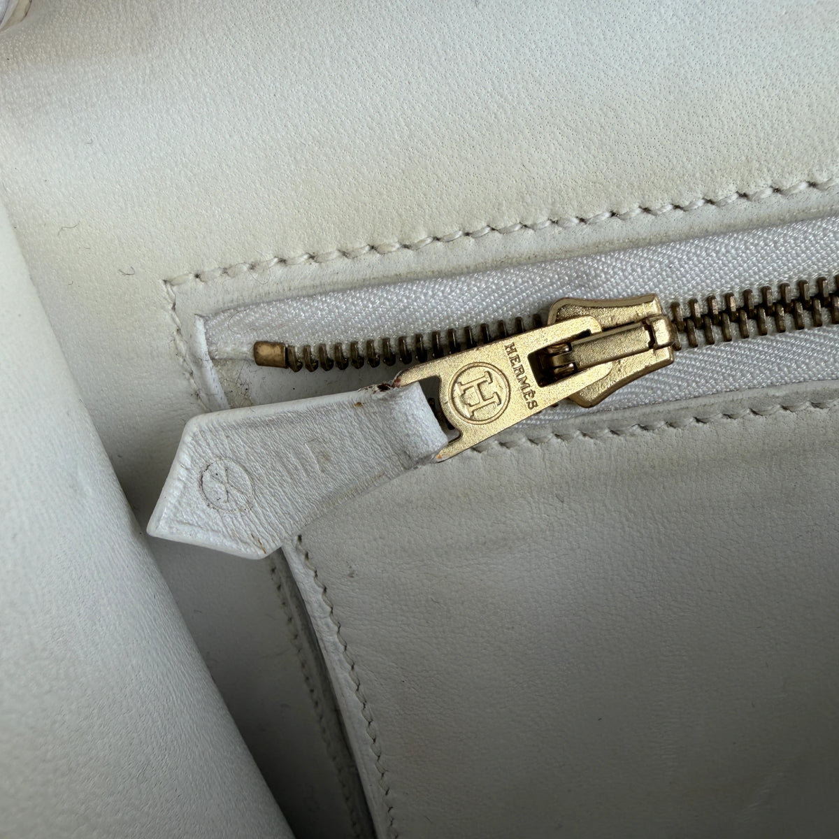 Hermès Constance 23 Vintage 1994 Leder Weiß Gold – Ansicht 11