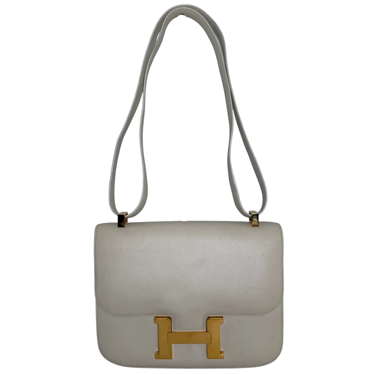Hermès Constance 23 Vintage 1994 Leder Weiß Gold