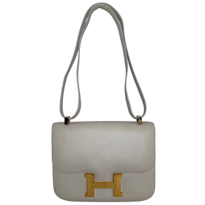 Hermès Constance 23 Vintage 1994 Leder Weiß Gold