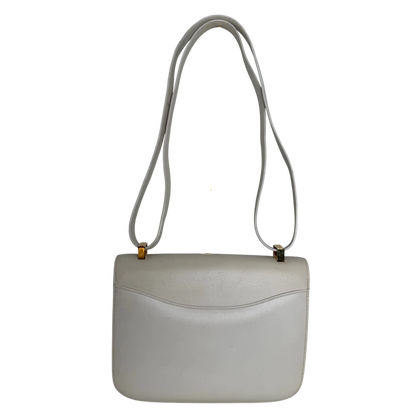 Hermès Constance 23 Vintage 1994 Leder Weiß Gold – Ansicht 2