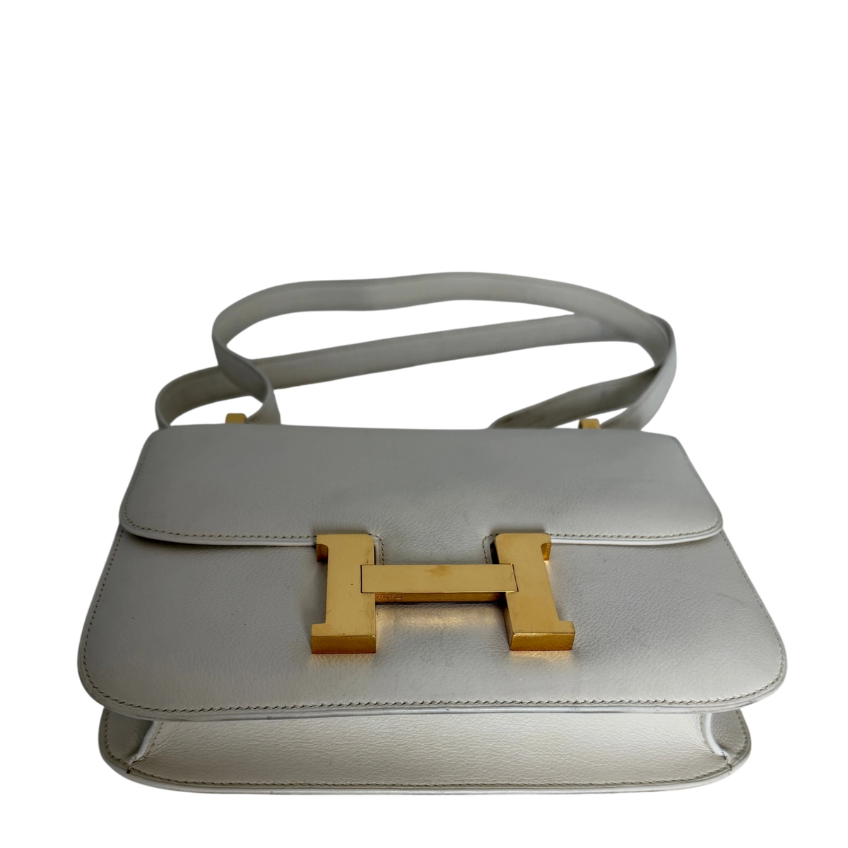 Hermès Constance 23 Vintage 1994 Leder Weiß Gold – Ansicht 3