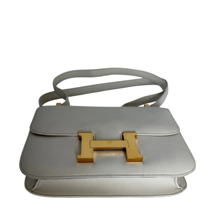 Hermès Constance 23 Vintage 1994 Leder Weiß Gold – Ansicht 3