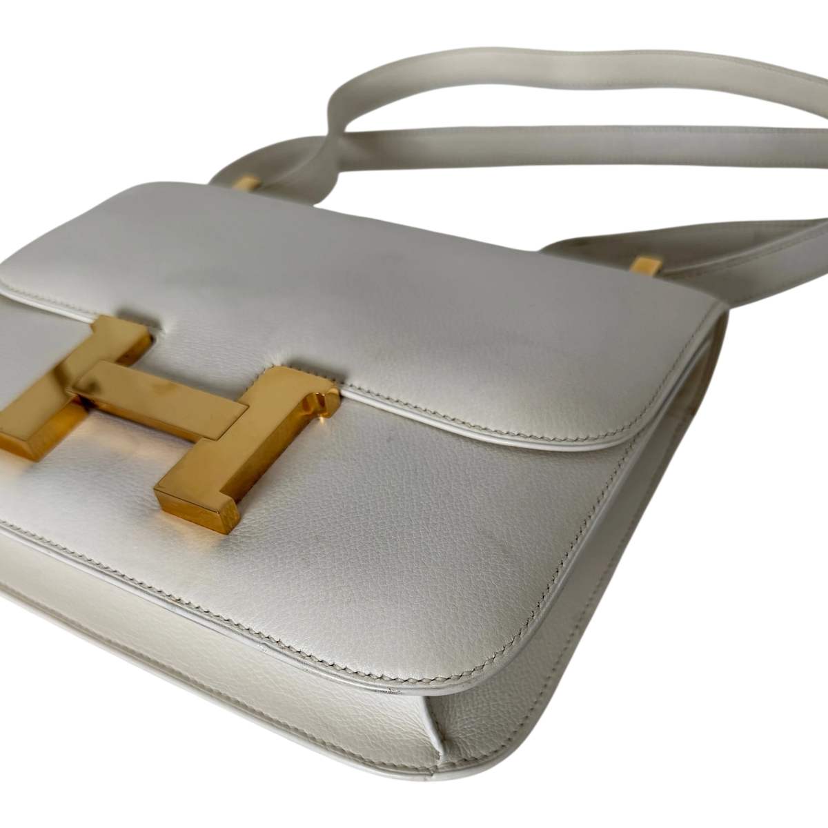 Hermès Constance 23 Vintage 1994 Leder Weiß Gold – Ansicht 14
