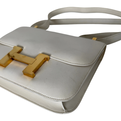 Hermès Constance 23 Vintage 1994 Leder Weiß Gold – Ansicht 14
