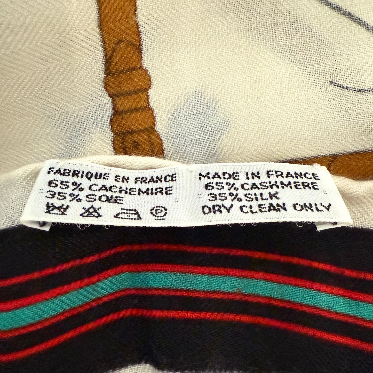 Hermès Schal Pferd Weiß / neuwertig Hermès