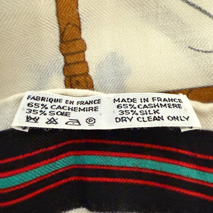 Hermès Schal Pferd Weiß / neuwertig Hermès