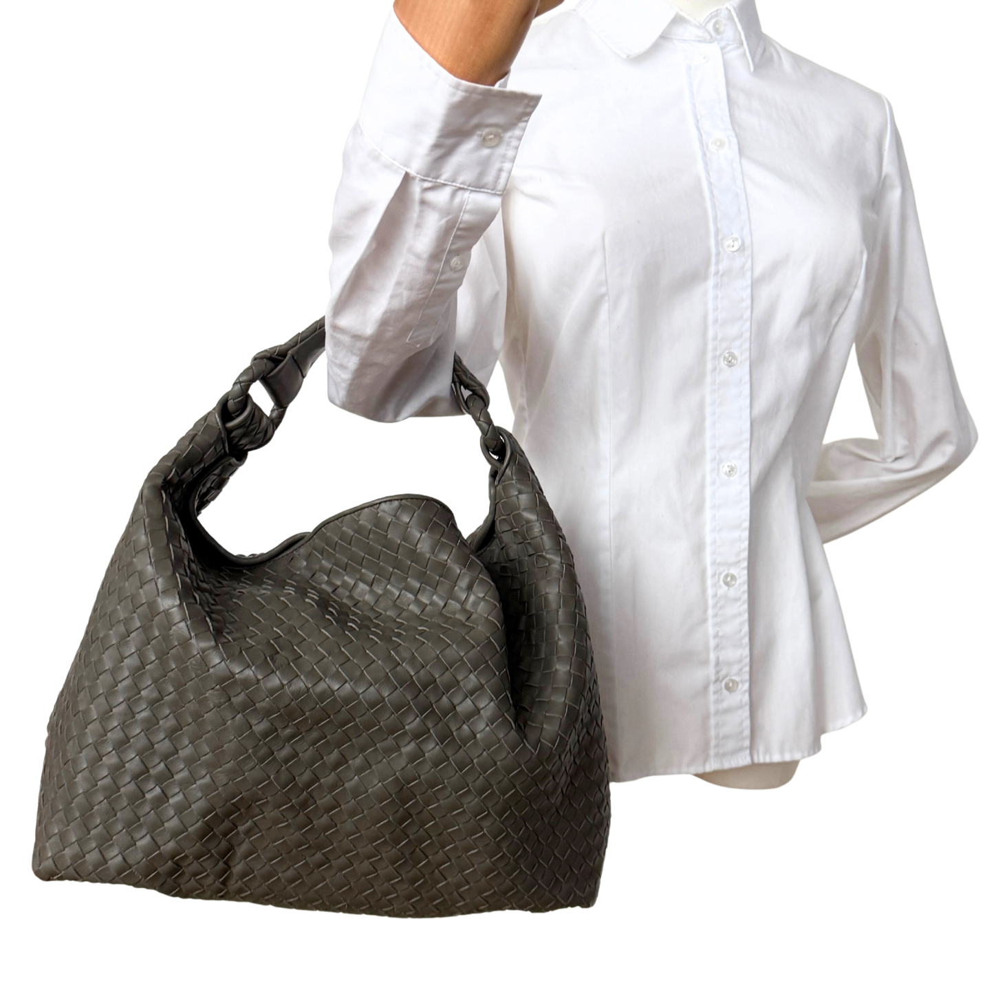 Bottega Veneta Hop Intrecciato Braun / neuwertig Bottega Veneta