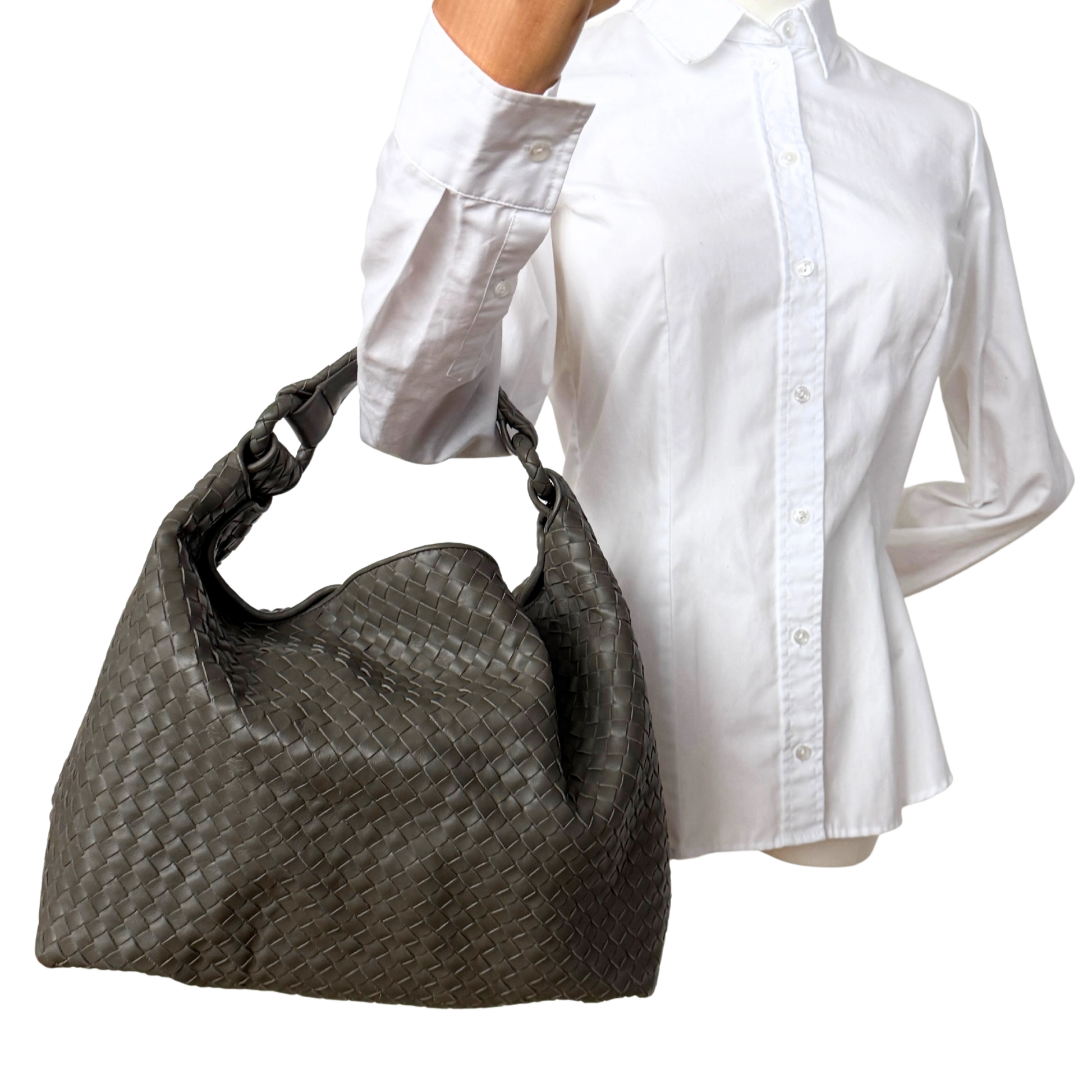 Bottega Veneta Hop Intrecciato Braun / neuwertig Bottega Veneta