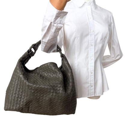 Bottega Veneta Hop Intrecciato Braun / neuwertig Bottega Veneta