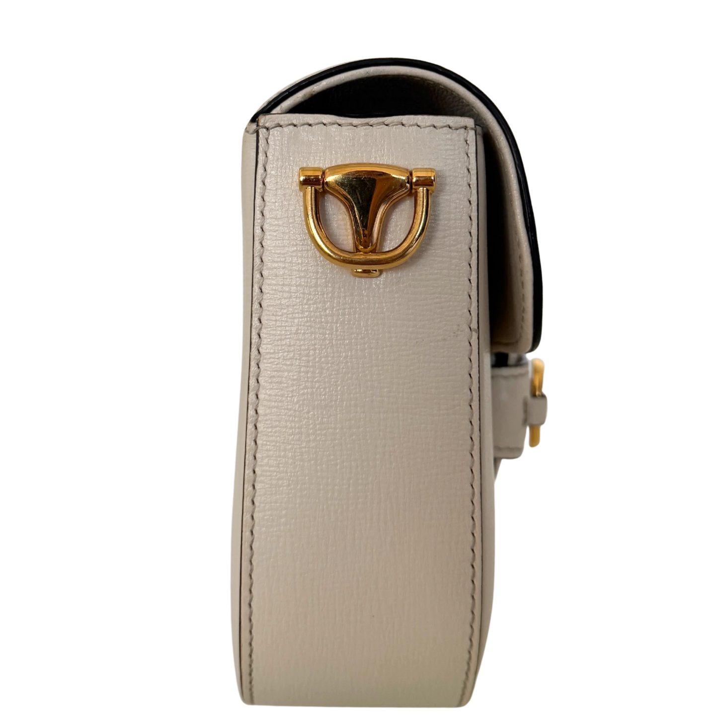 Gucci Kleine Horsebit 1955 Schultertasche Weiß / sehr gut Gucci