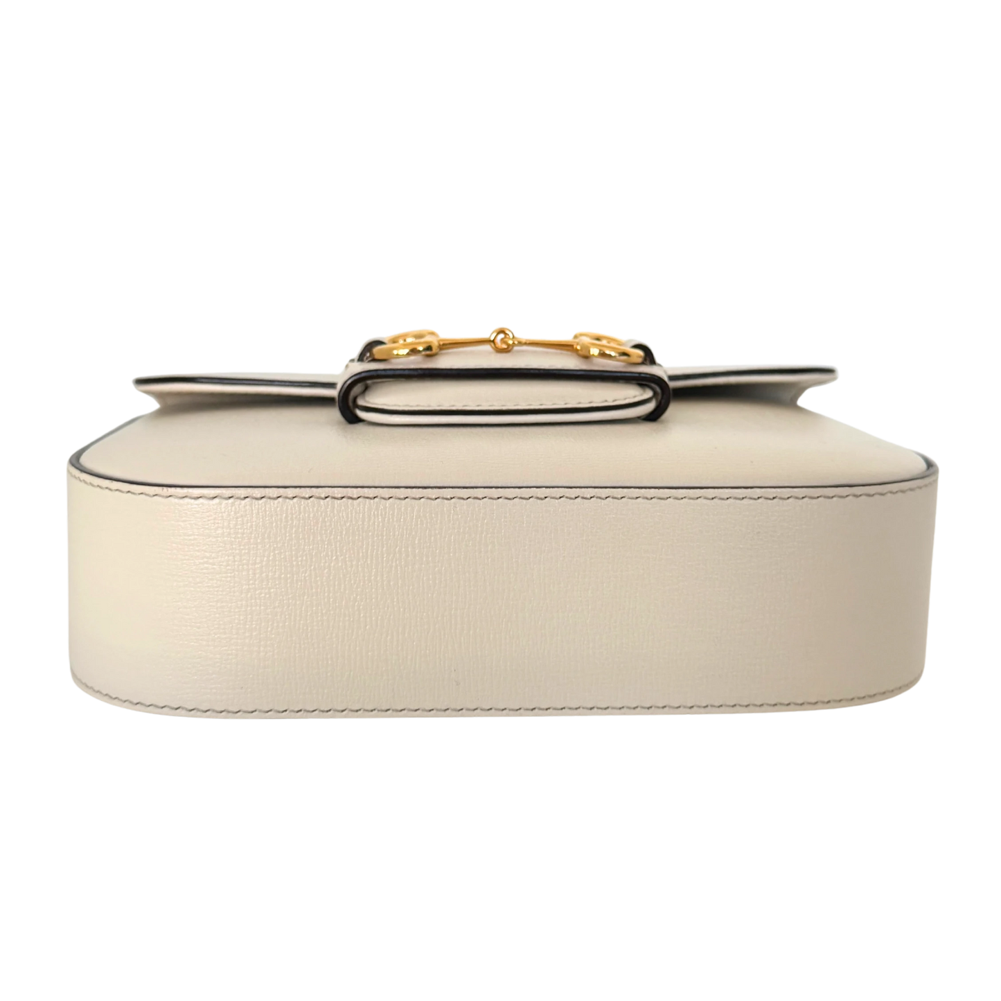 Gucci Kleine Horsebit 1955 Schultertasche Weiß / sehr gut Gucci