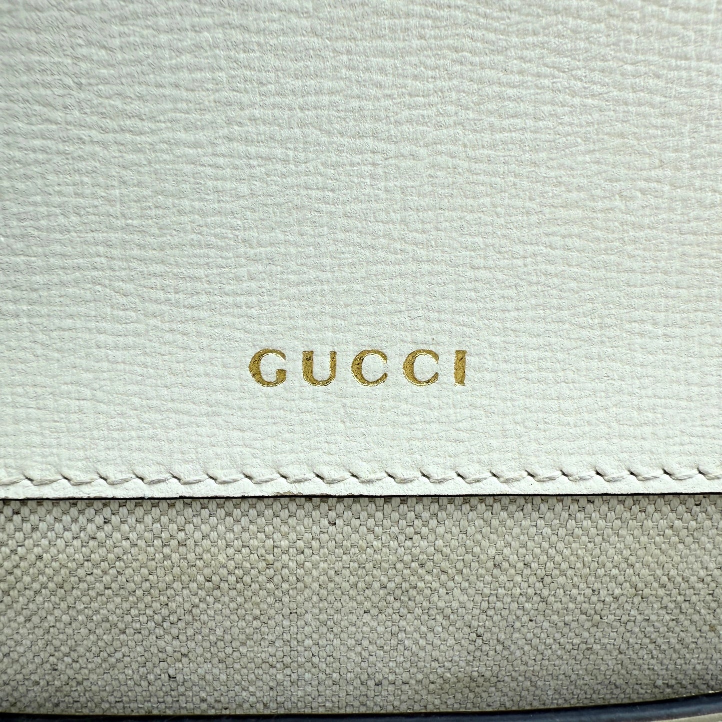 Gucci Kleine Horsebit 1955 Schultertasche Weiß / sehr gut Gucci