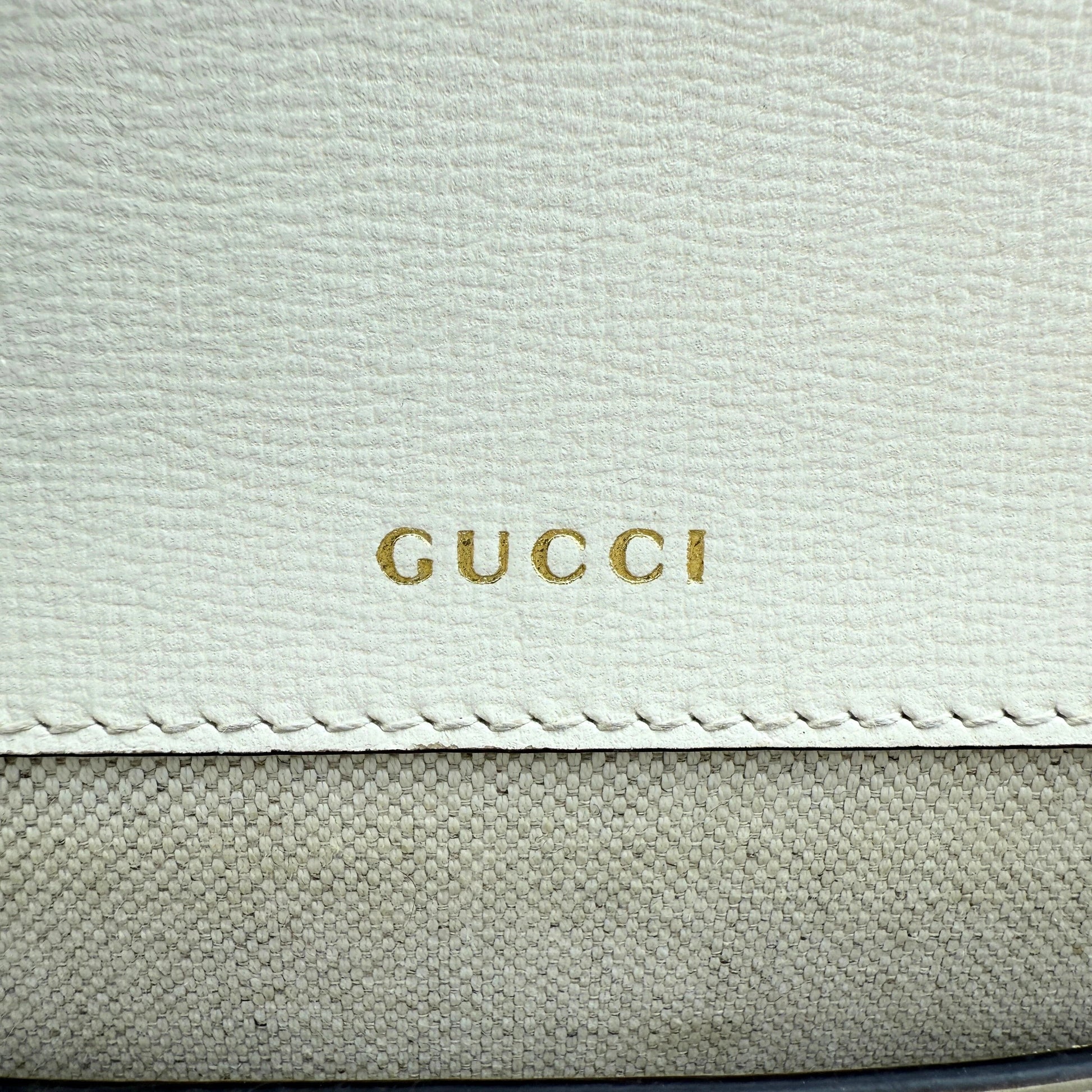 Gucci Kleine Horsebit 1955 Schultertasche Weiß / sehr gut Gucci