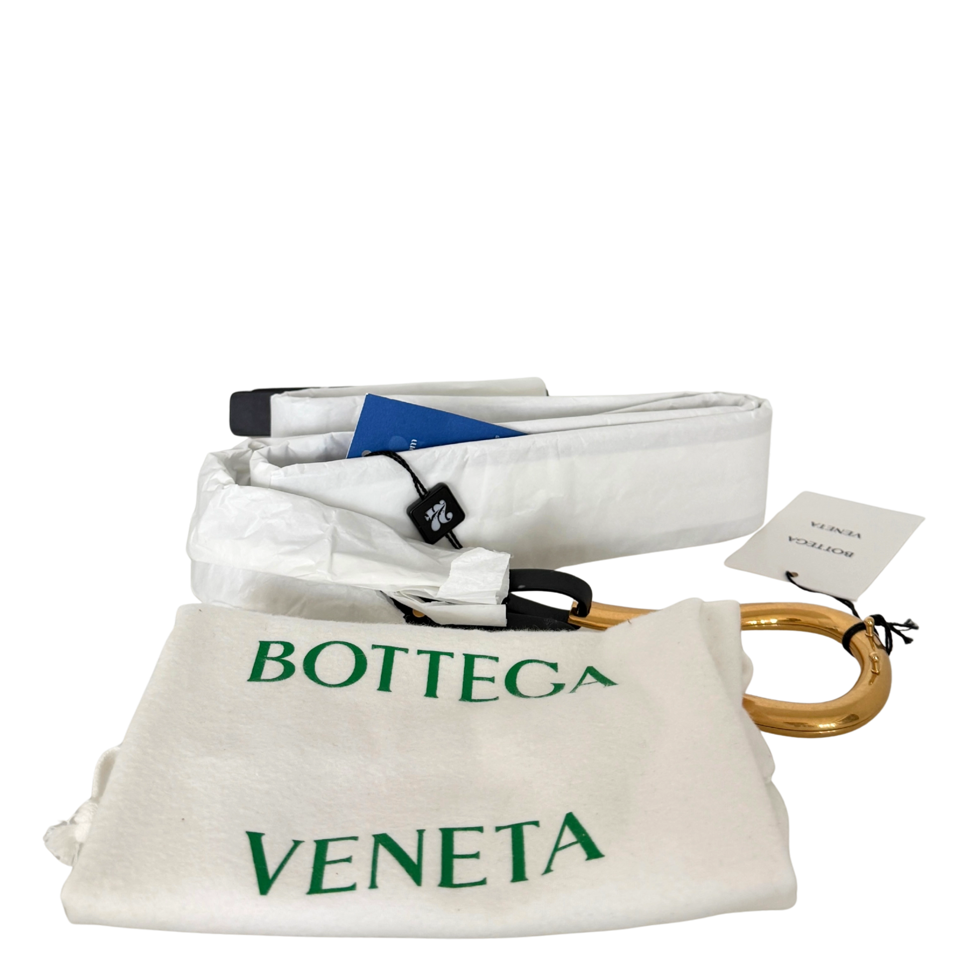 Bottega Veneta Horsebit Ledergürtel Schwarz Größe L / neuwertig Echtheitscheck