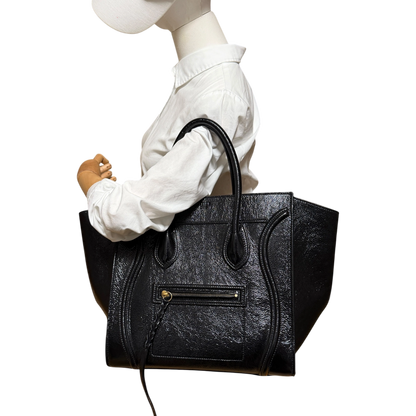 CELINE Luggage Phantom Lackleder Medium schwarz  / neuwertig CELINE