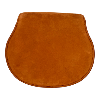 Chloé Marcie Small Saddle Bag Veloursleder Cognac / neuwertig Chloé