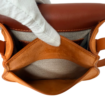 Chloé Marcie Small Saddle Bag Veloursleder Cognac / neuwertig Chloé