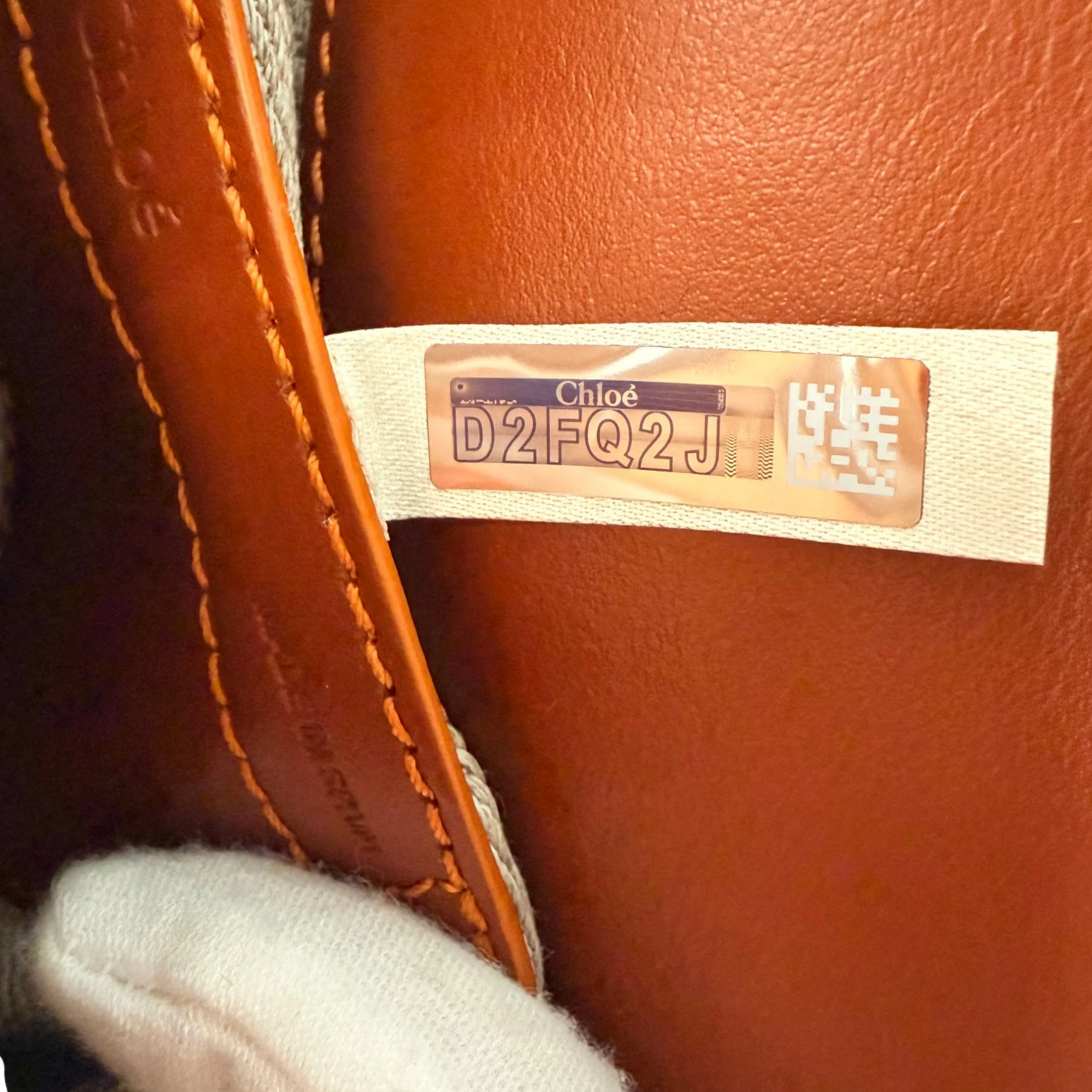Chloé Marcie Small Saddle Bag Veloursleder Cognac / neuwertig Chloé