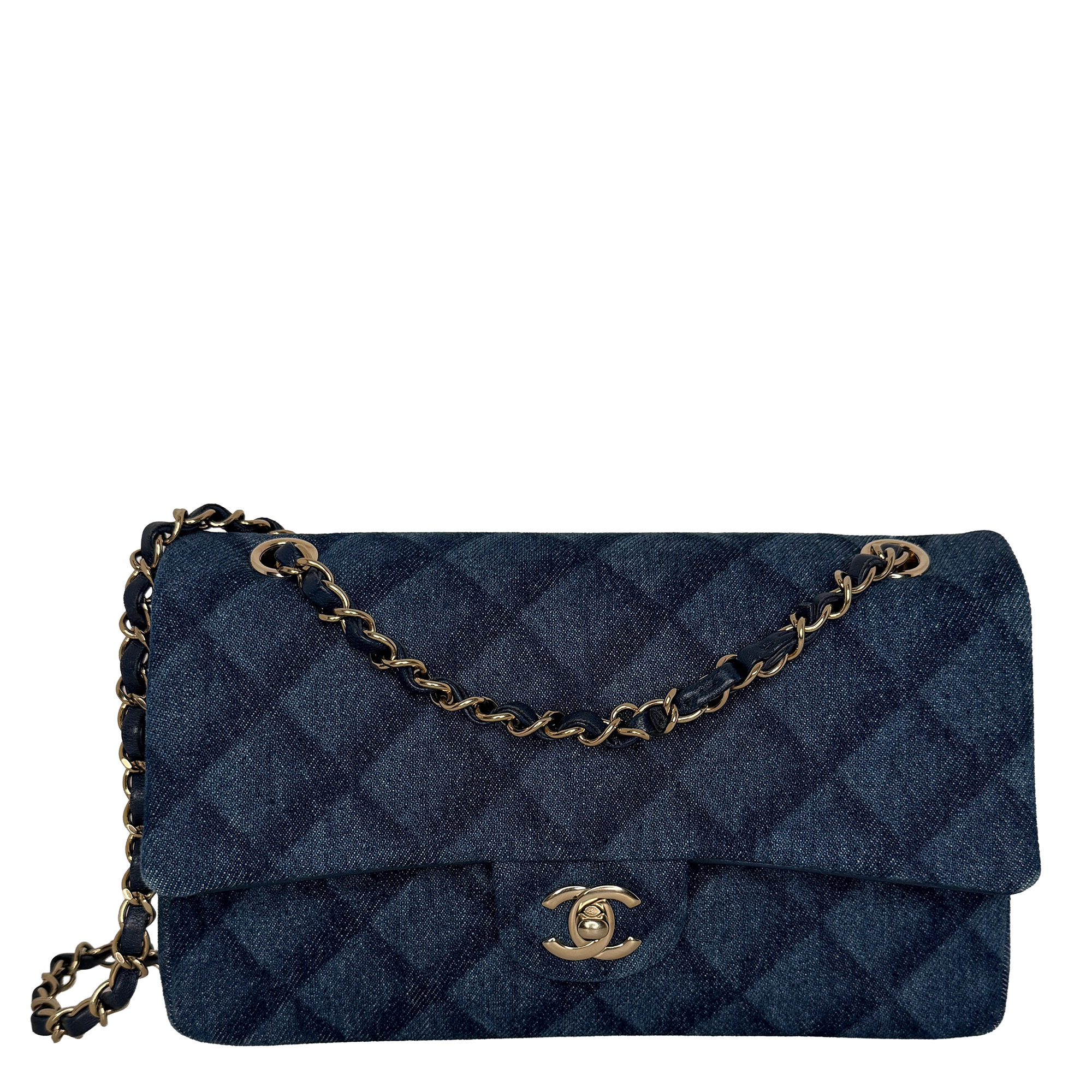 Chanel Timeless Double Flapbag Medium Denim blau 2022 / neuwertig Chanel
