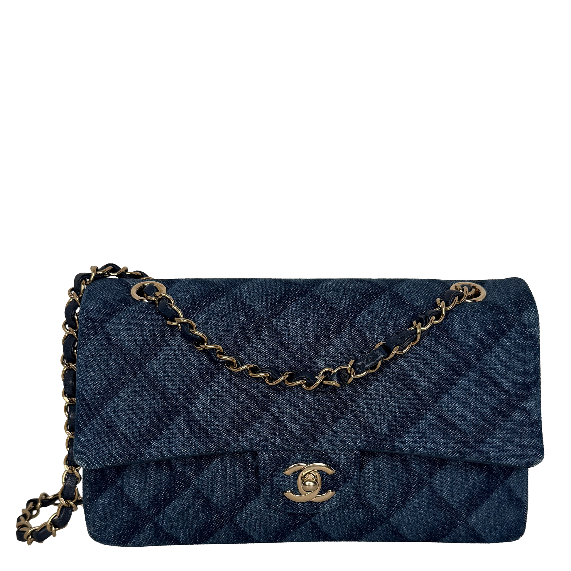 Chanel Timeless Double Flapbag Medium Denim blau 2022 / neuwertig Chanel
