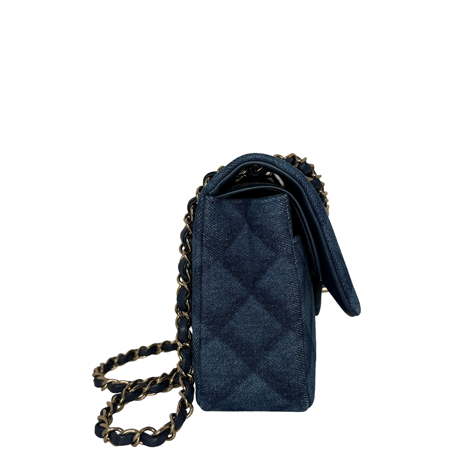 Chanel Timeless Double Flapbag Medium Denim blau 2022 / neuwertig Chanel
