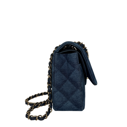 Chanel Timeless Double Flapbag Medium Denim blau 2022 / neuwertig Chanel