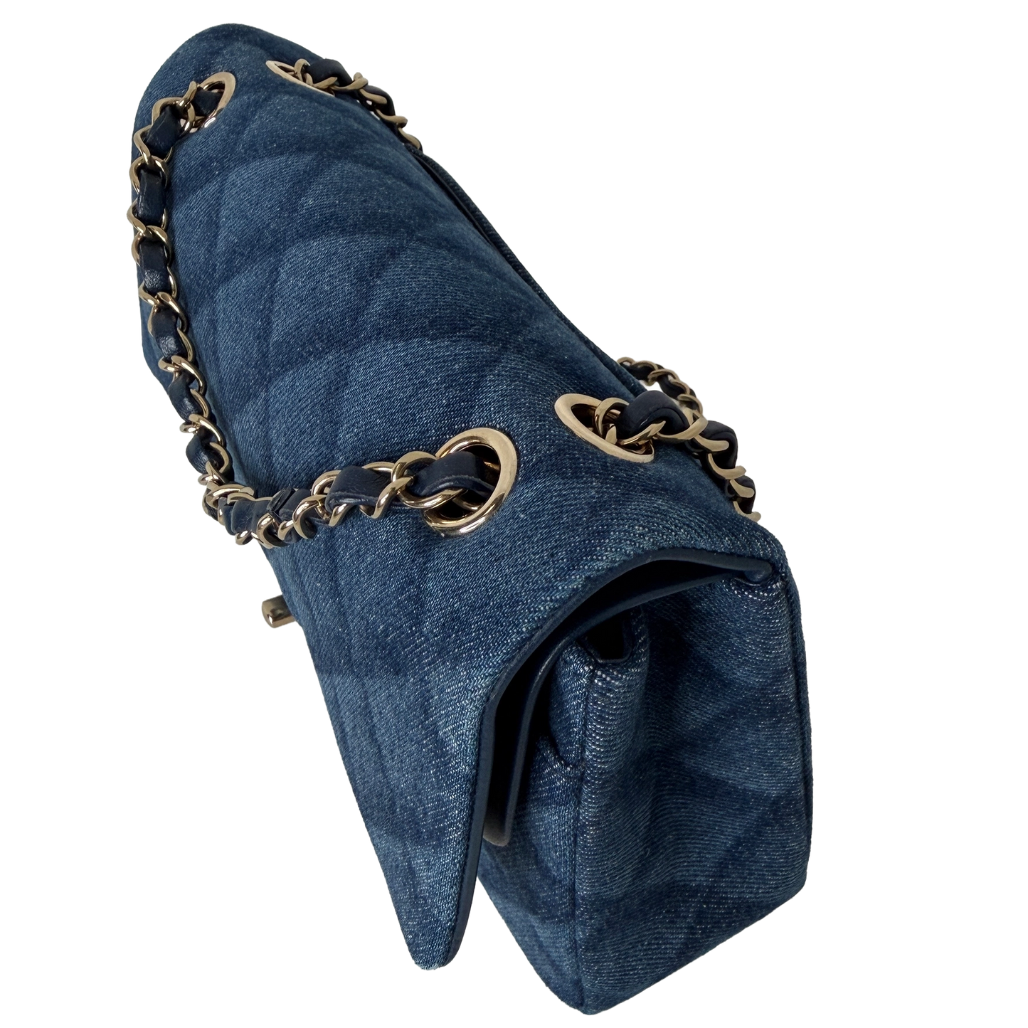 Chanel Timeless Double Flapbag Medium Denim blau 2022 / neuwertig Chanel