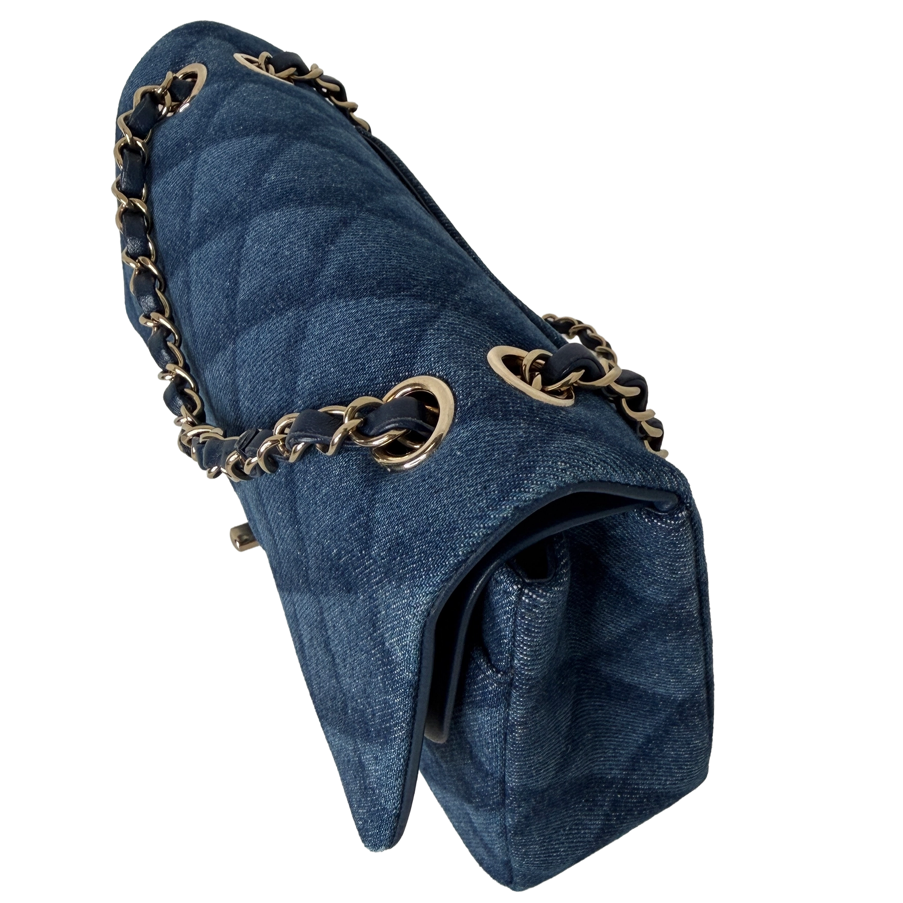 Chanel Timeless Double Flapbag Medium Denim blau 2022 / neuwertig Chanel
