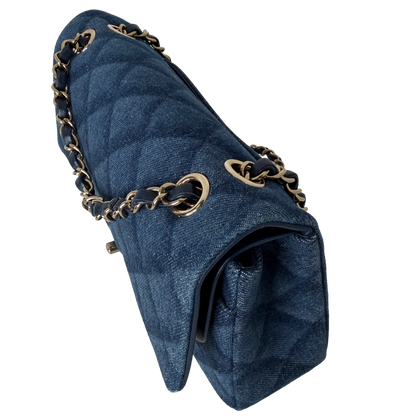 Chanel Timeless Double Flapbag Medium Denim blau 2022 / neuwertig Chanel