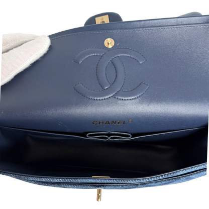 Chanel Timeless Double Flapbag Medium Denim blau 2022 / neuwertig Chanel